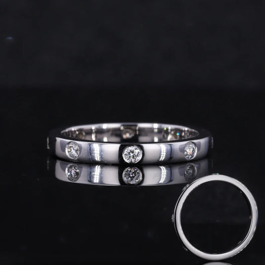Starsgem 14k Gold Jewellery Rings Fashion Round Cut Lab Grown Diamond Jewelry Ring Solid Gold Wedding Rings