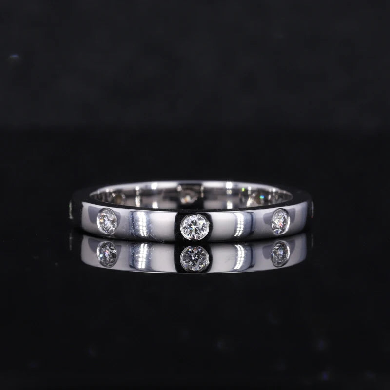 Starsgem 14k Gold Jewellery Rings Fashion Round Cut Lab Grown Diamond Jewelry Ring Solid Gold Wedding Rings