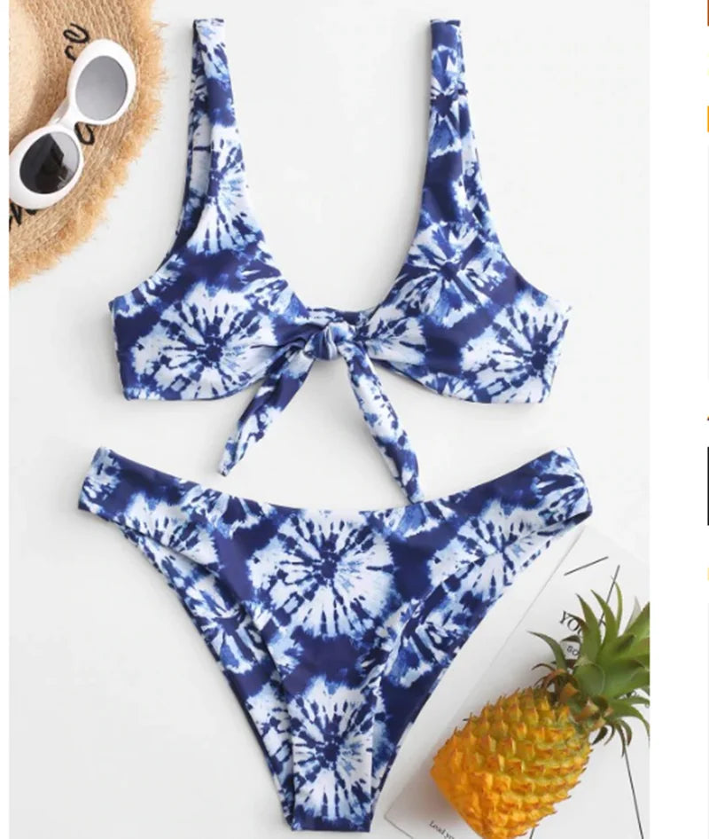 Sunflower Printed Bikini Set Sexy Swimwear Women 2021 Mujer Push Up Padded Biquini Bathers Bandage Bathing Suit Swimsuit Bikini
