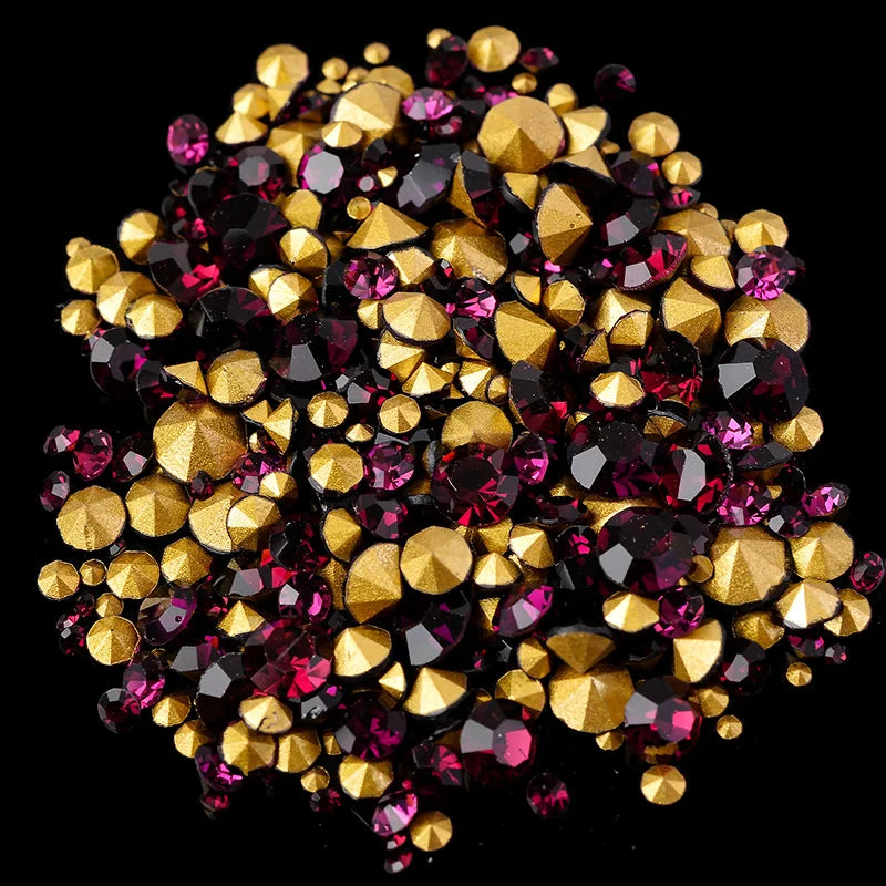 400pcs 6Gram Mixed Sizes ss2-ss22 Point Back Cz crystal Rhinestone For Diy Apparel Jewelry Making/Nail Arts /Phone Decorations