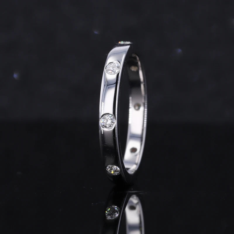 Starsgem 14k Gold Jewellery Rings Fashion Round Cut Lab Grown Diamond Jewelry Ring Solid Gold Wedding Rings