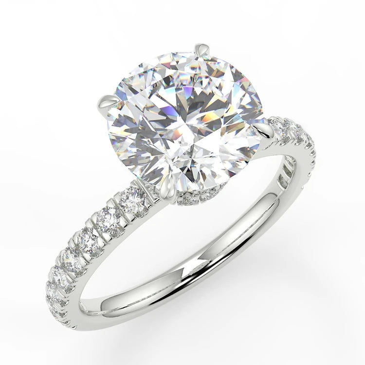 Moissanite 14K Gold Diamond Ring Big Gold Ring Jewelry Rings Engagement