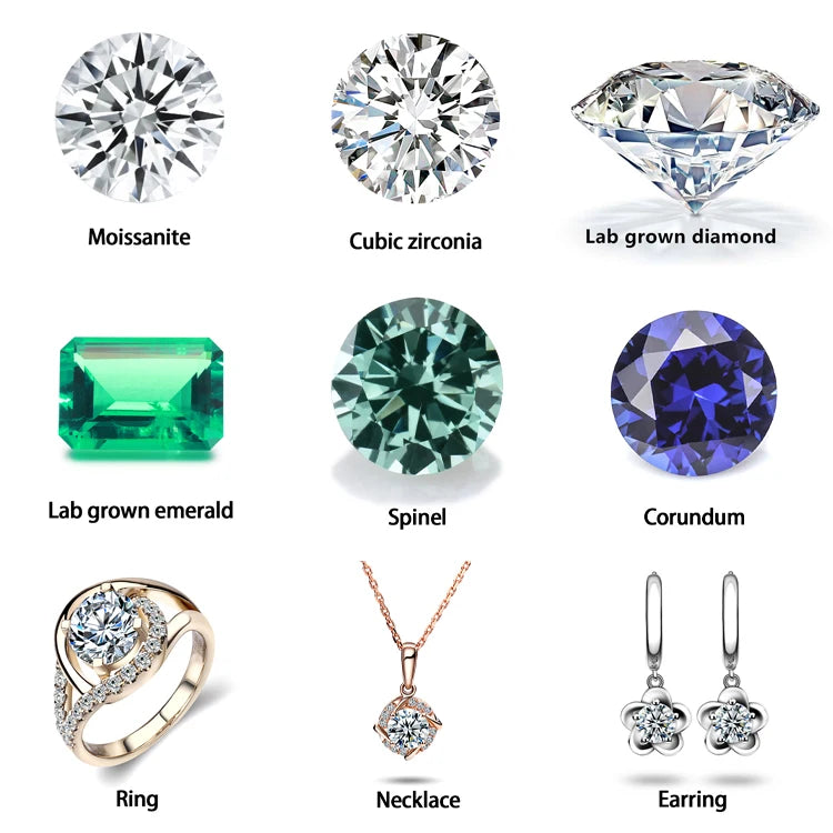 New Arrivals 10k Gold Basic Yellow Ring Synthetic  Moissanite Jewelry  Rings