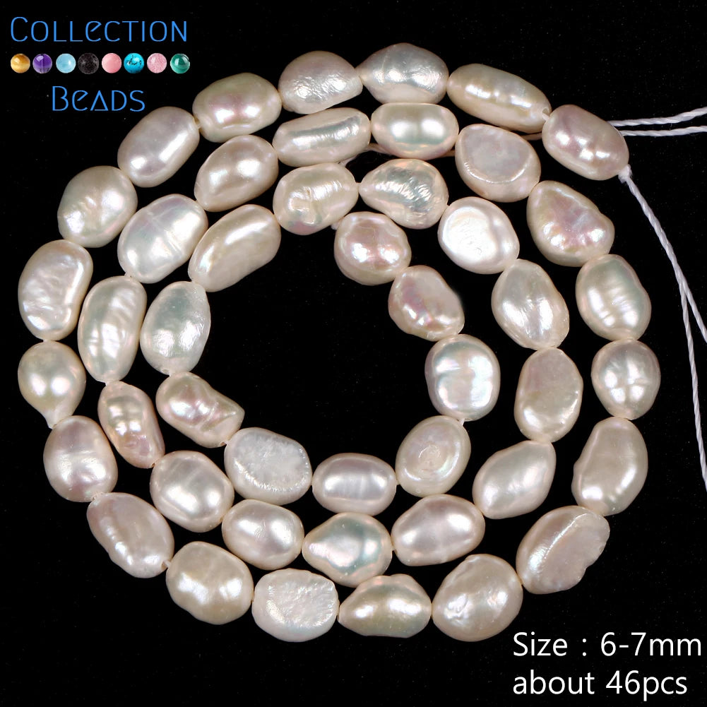 Natural Freshwater Baroque Irregular Shape Pearl Beads High Quality Punch Loose Beads For Jewelry Making DIY Necklace Bracelet