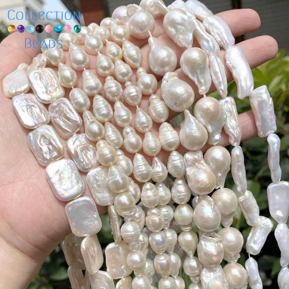 Natural Freshwater Baroque Irregular Shape Pearl Beads High Quality Punch Loose Beads For Jewelry Making DIY Necklace Bracelet