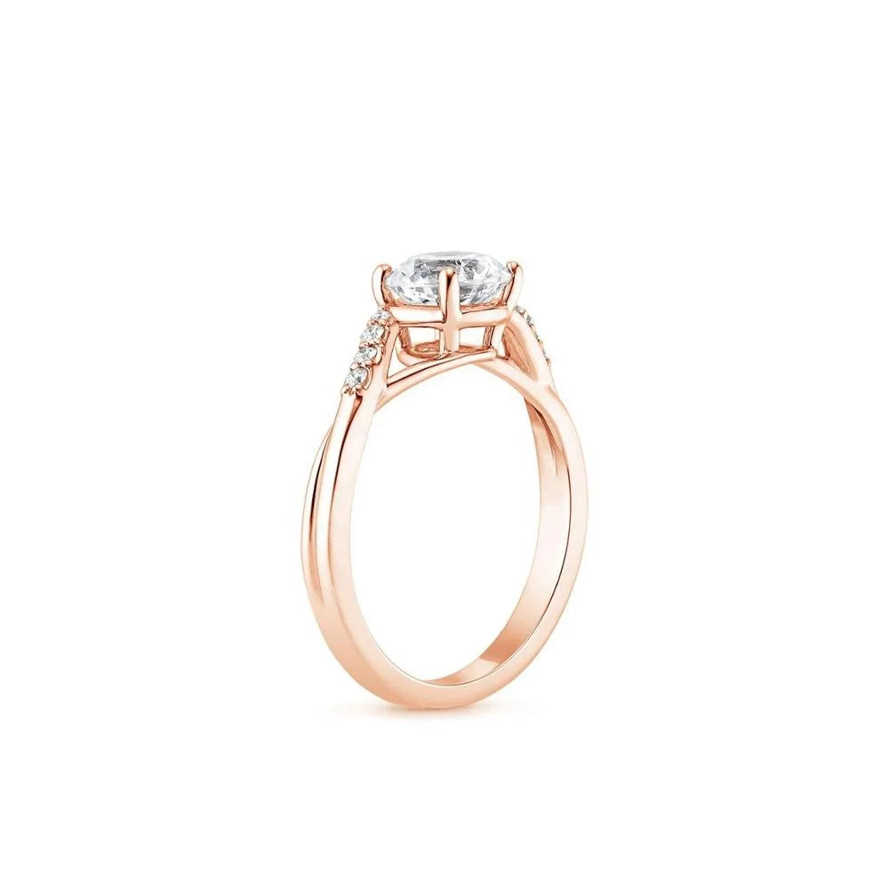 Fancy Rhodium Plated Rose Gold Emerald Cut 8*6mm 2.0ct Moissanite Engagement Wedding Ring for Women Anniversary Party Jewelry