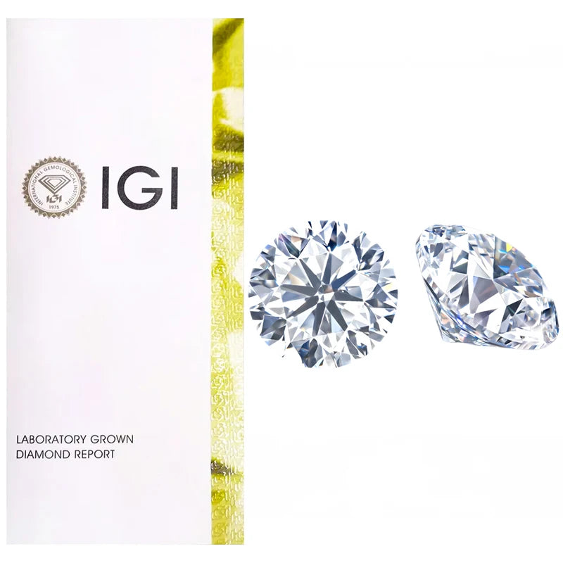 Wholesale 1CT IGI ForCertified DVVS2 Lab Grown White Round Diamond for Fine Jewelry Making