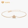 VLOVE Personalized Jewelry Diamond Bracelets Jewelry 14K Gold Triangle Trio Dainty Diamond Bracelet