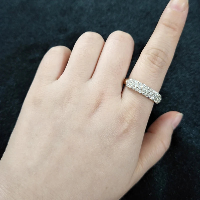 Starsgem 14k Gold Ring Round Brilliant Cut Luxury Wedding Ring Lab Grown Diamond Jewelry