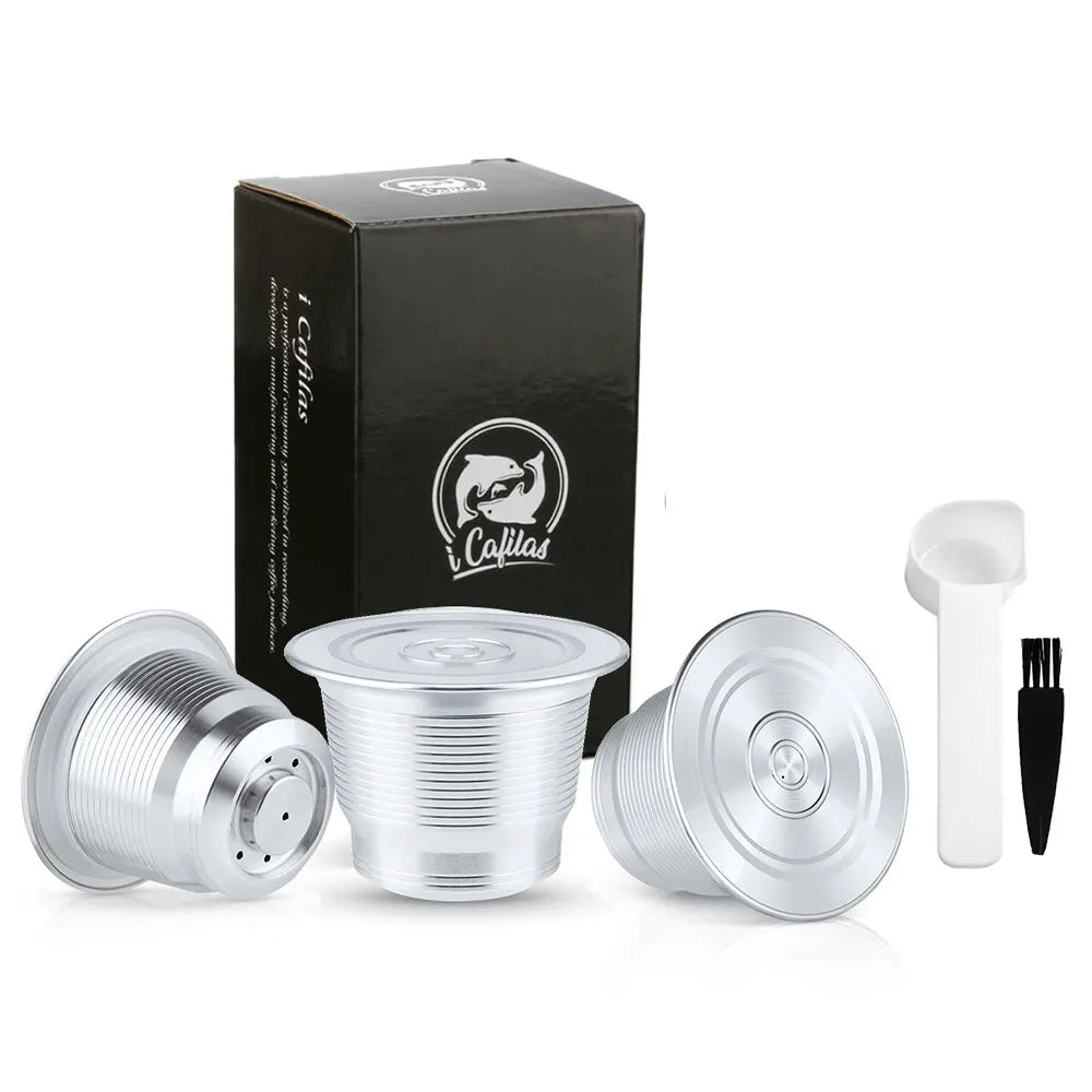 Reusable Nespresso Capsules Stainless Steel Refillable Coffee Pods f-17
