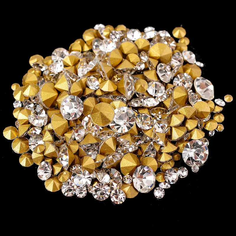 400pcs 6Gram Mixed Sizes ss2-ss22 Point Back Cz crystal Rhinestone For Diy Apparel Jewelry Making/Nail Arts /Phone Decorations