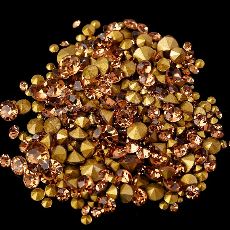 400pcs 6Gram Mixed Sizes ss2-ss22 Point Back Cz crystal Rhinestone For Diy Apparel Jewelry Making/Nail Arts /Phone Decorations