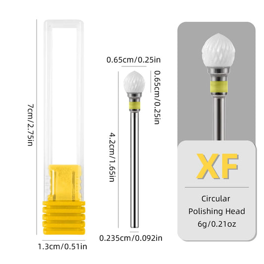 CERAMIC NAIL BIT (Ball) Yellow XF #412, 1 PCS-0