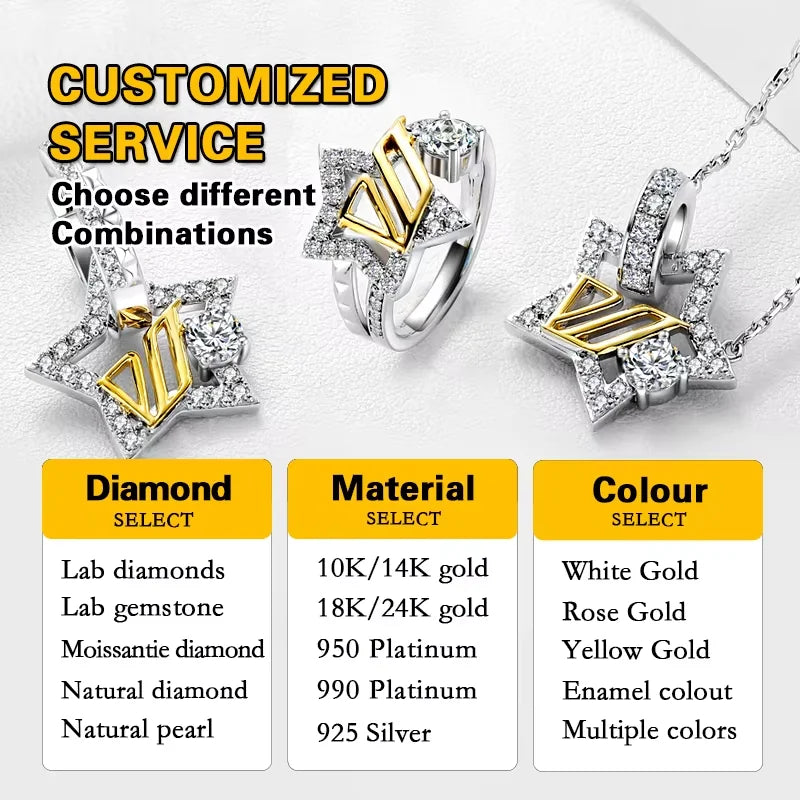 Provence Jewelry Customized Gold Ring Band Ring 14k Solid Gold Rings with Lab Diamond /moissanite Stone Woman Fine Jewelry