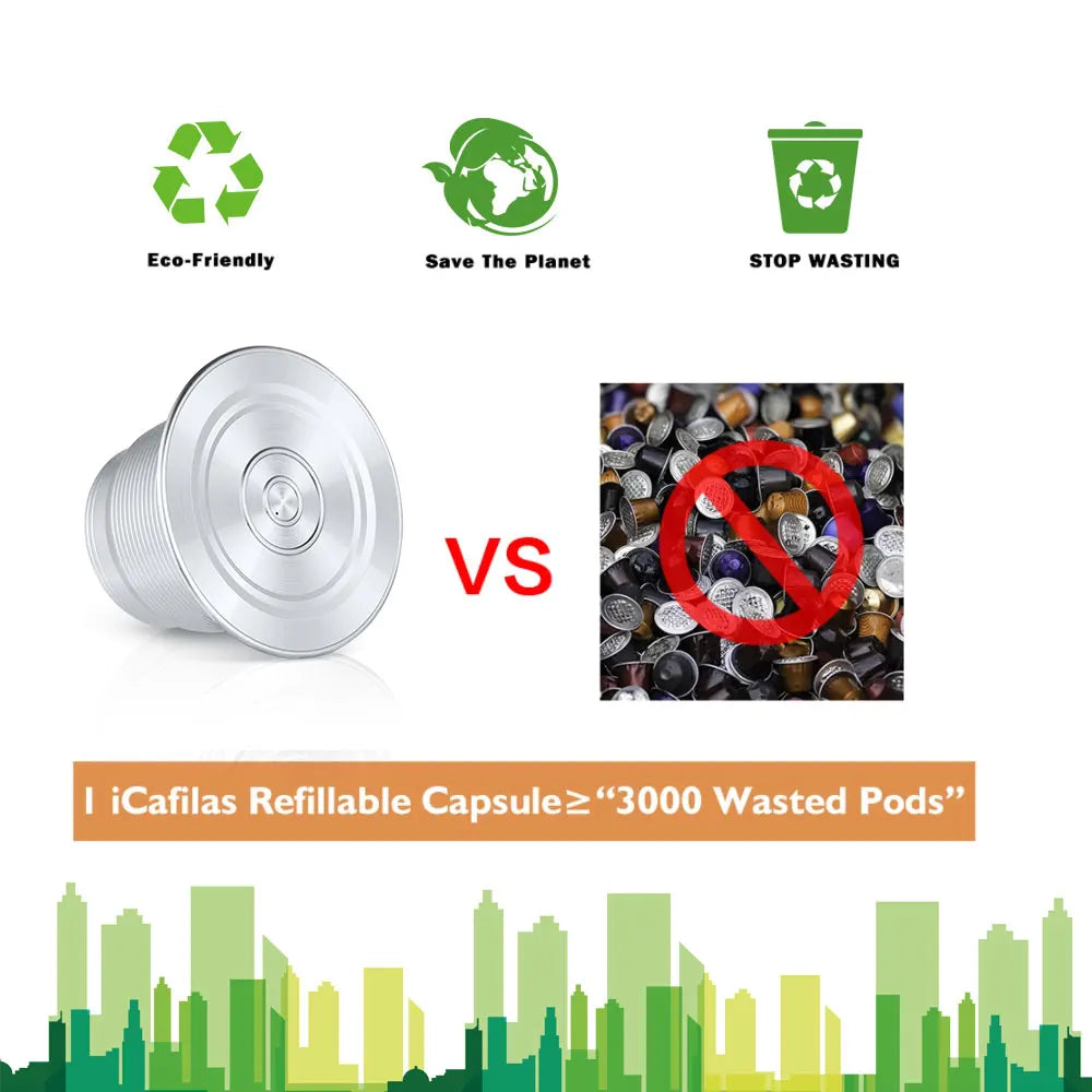 Reusable Nespresso Capsules Stainless Steel Refillable Coffee Pods f-3