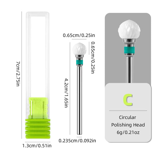 CERAMIC NAIL BIT (Ball) Green C #406, 1 PCS-0