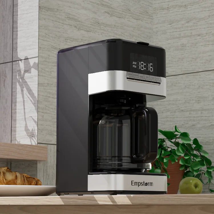1.8L Visible Water Window Electric Drip Coffee Maker Semi-Auto for Office Use-2