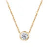 0.5CT 1CT IGI Certificate DEF VVS Starsgem 10k 14k Gold 40+5cm Necklace CVD HPHT Round Cut Lab Diamond Pendant Fine Jewelry