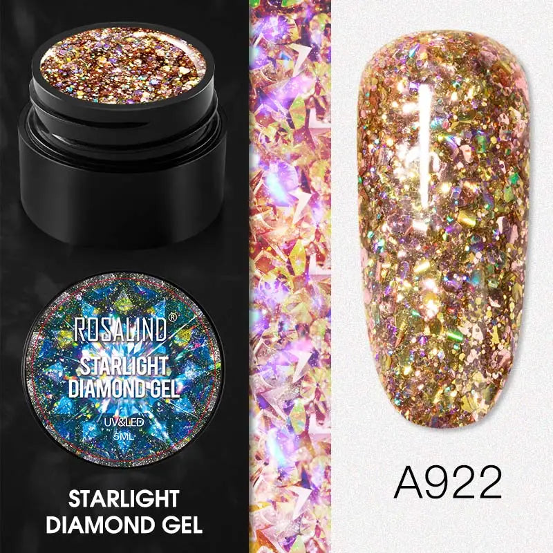 ROSALIND 5ML Neon Rainbow Nail Gel Polish Hybrid Varnish Platinum Gel Painting Set For Manicure Semi permanent Base top Gellak