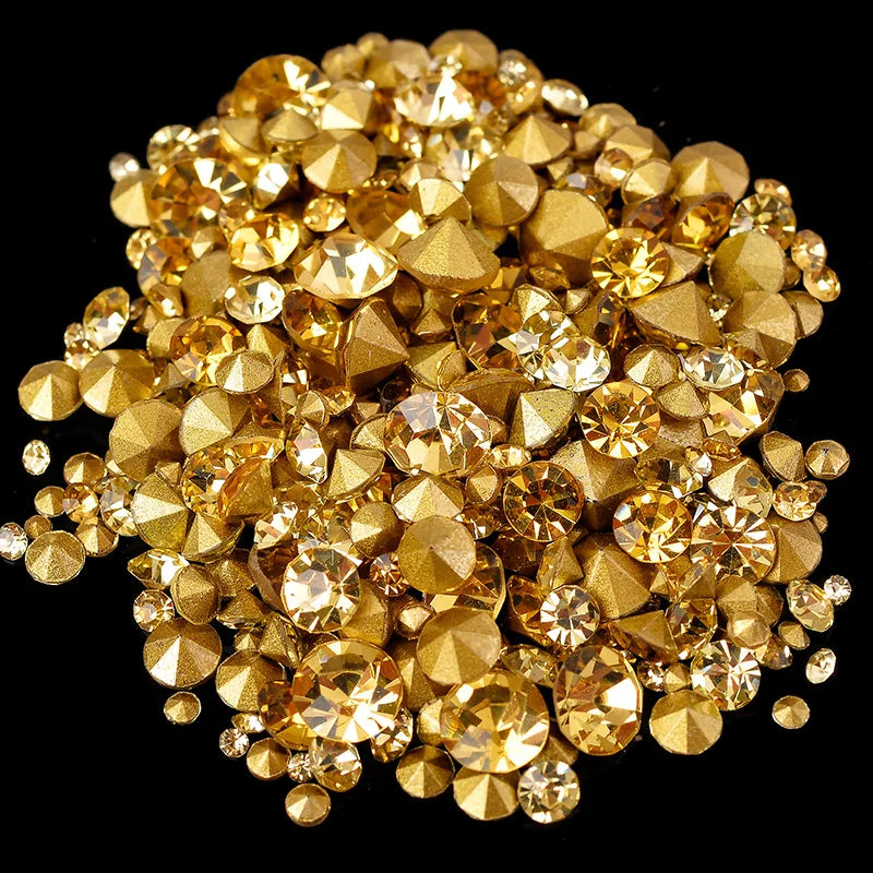 400pcs 6Gram Mixed Sizes ss2-ss22 Point Back Cz crystal Rhinestone For Diy Apparel Jewelry Making/Nail Arts /Phone Decorations