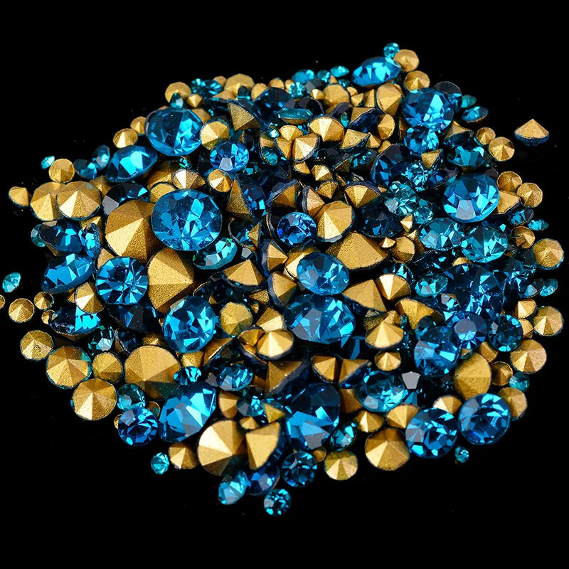 400pcs 6Gram Mixed Sizes ss2-ss22 Point Back Cz crystal Rhinestone For Diy Apparel Jewelry Making/Nail Arts /Phone Decorations