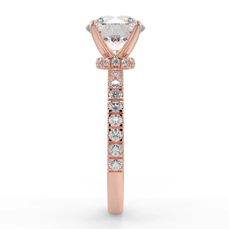 Moissanite 14K Gold Diamond Ring Big Gold Ring Jewelry Rings Engagement