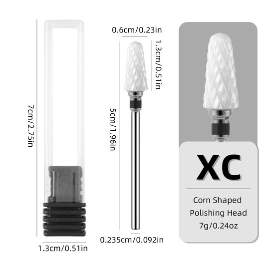 CERAMIC NAIL BIT (Corn) Black, XC #405, 1 PCS-0
