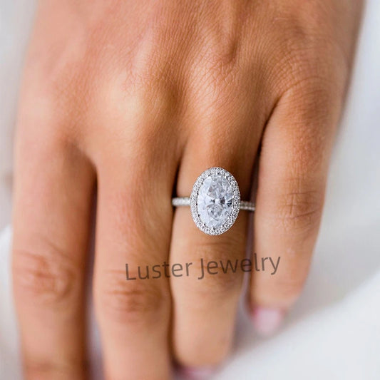 Luster Engagement Trendy Shape D White 10K Jewelry 18k Moissanite Women's 14k Gold Finger Ring