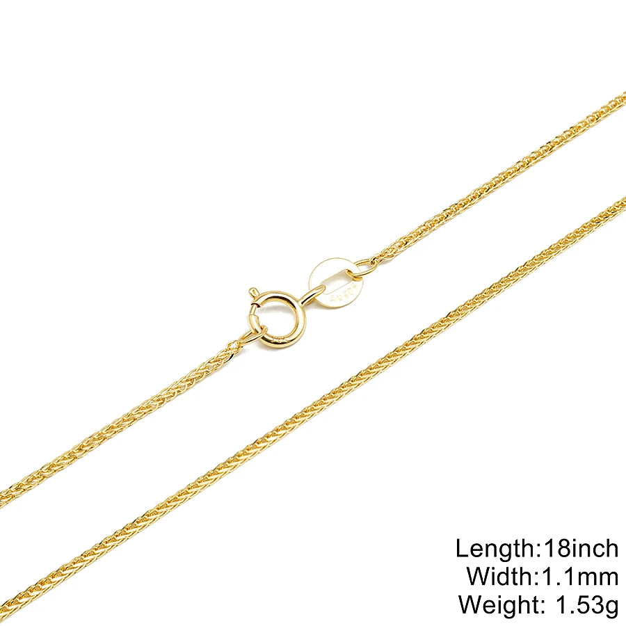 Hot Selling Fine Au585 Real Gold Necklace Solid Pure Oro 14K Gold Chain Jewelry Wholesale Paper Clip Chain Necklace