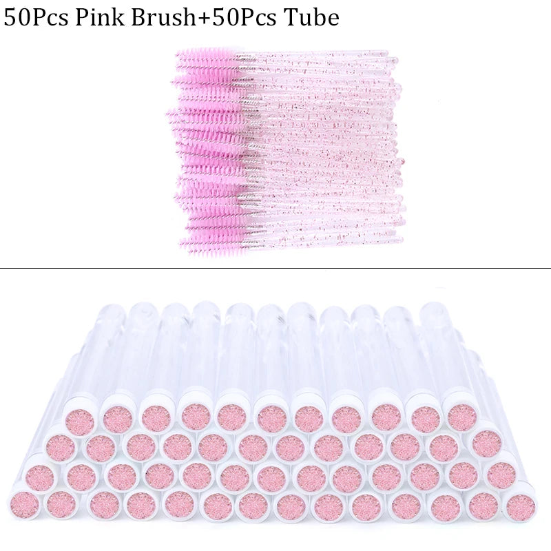 Reusable Eyebrow Brush Tube Disposable Eyelash Brush Eyebrow Brush Replaceable Dust-proof Sparkling Broken Diamond Makeup Brush