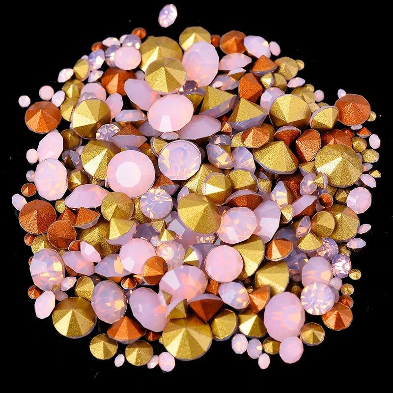400pcs 6Gram Mixed Sizes ss2-ss22 Point Back Cz crystal Rhinestone For Diy Apparel Jewelry Making/Nail Arts /Phone Decorations