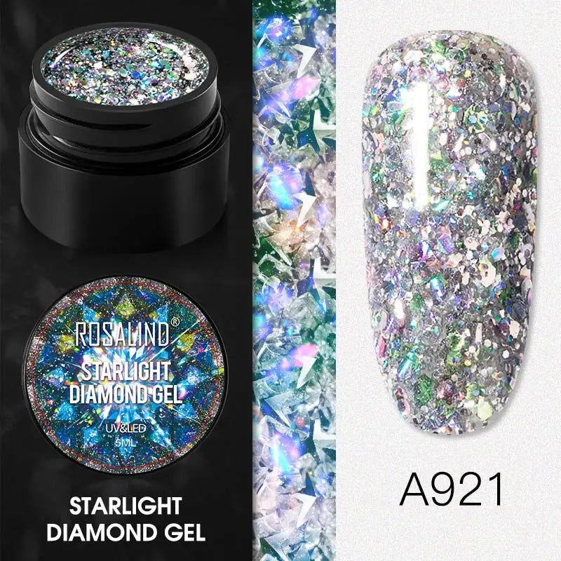 ROSALIND 5ML Neon Rainbow Nail Gel Polish Hybrid Varnish Platinum Gel Painting Set For Manicure Semi permanent Base top Gellak