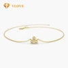VLOVE Personalized Jewelry Diamond Bracelets Jewelry 14K Gold Triangle Trio Dainty Diamond Bracelet