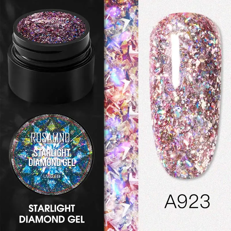 ROSALIND 5ML Neon Rainbow Nail Gel Polish Hybrid Varnish Platinum Gel Painting Set For Manicure Semi permanent Base top Gellak