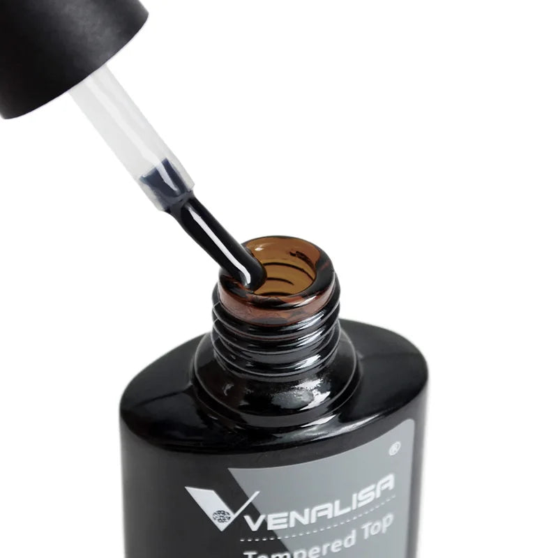 Hot Sell Venalisa Nail Art 7.5ml Tempered Top Coat Matte Top Primer Base Coat Color Gel Nail Polish UV Gel Soak Off Manicure