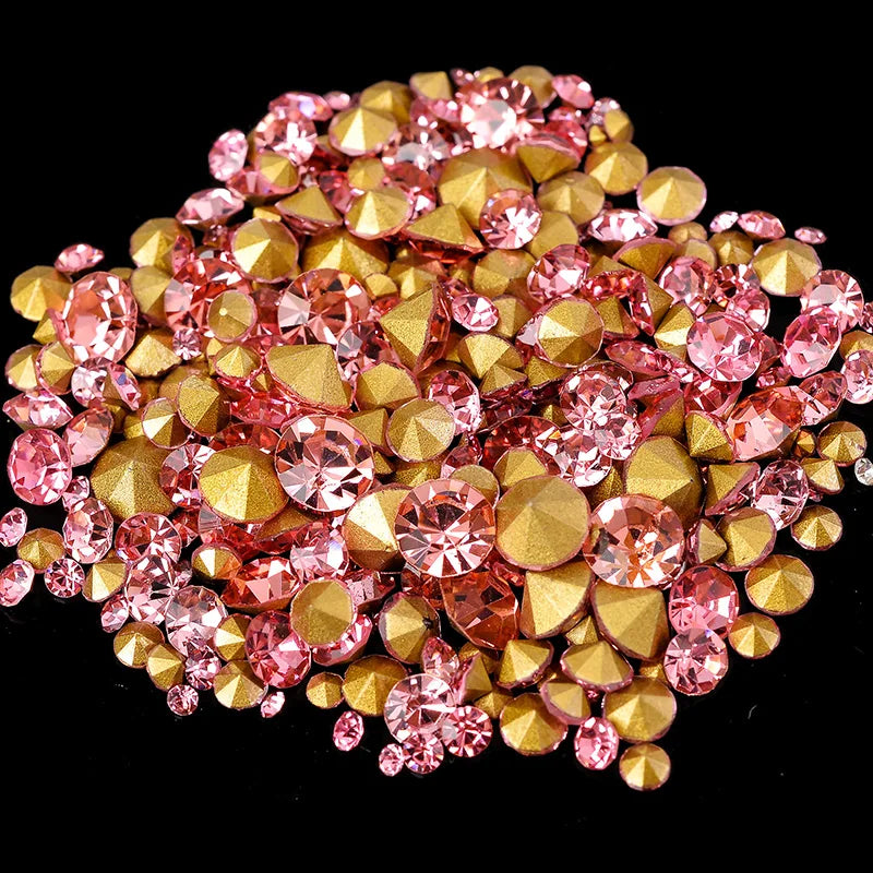 400pcs 6Gram Mixed Sizes ss2-ss22 Point Back Cz crystal Rhinestone For Diy Apparel Jewelry Making/Nail Arts /Phone Decorations
