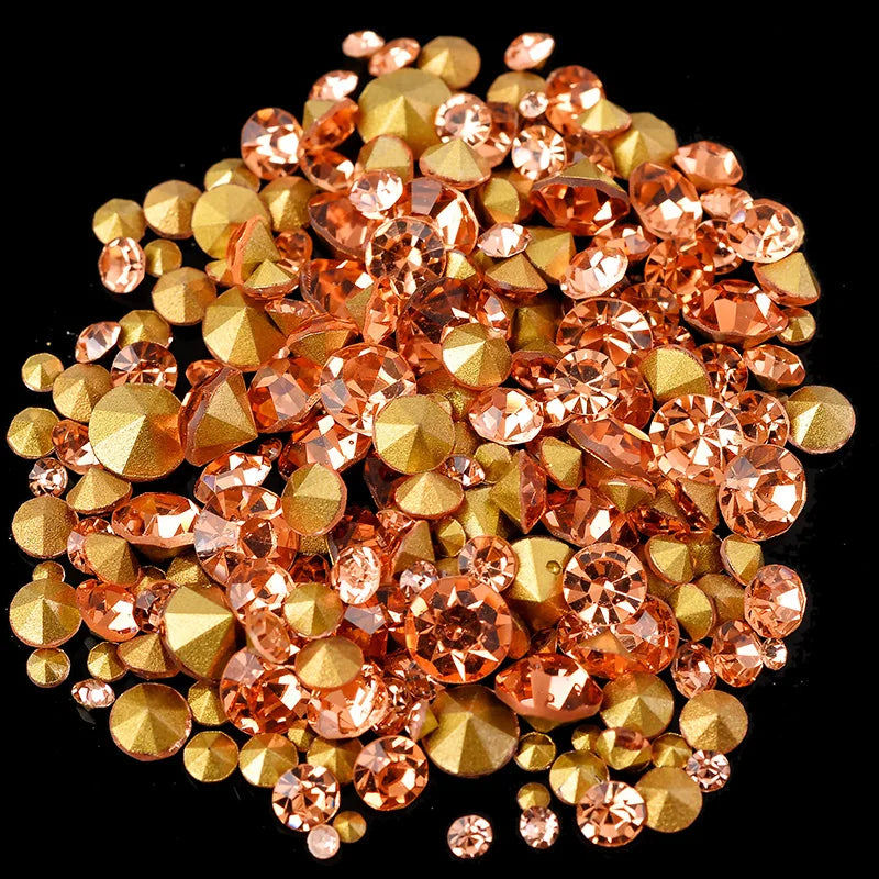 400pcs 6Gram Mixed Sizes ss2-ss22 Point Back Cz crystal Rhinestone For Diy Apparel Jewelry Making/Nail Arts /Phone Decorations
