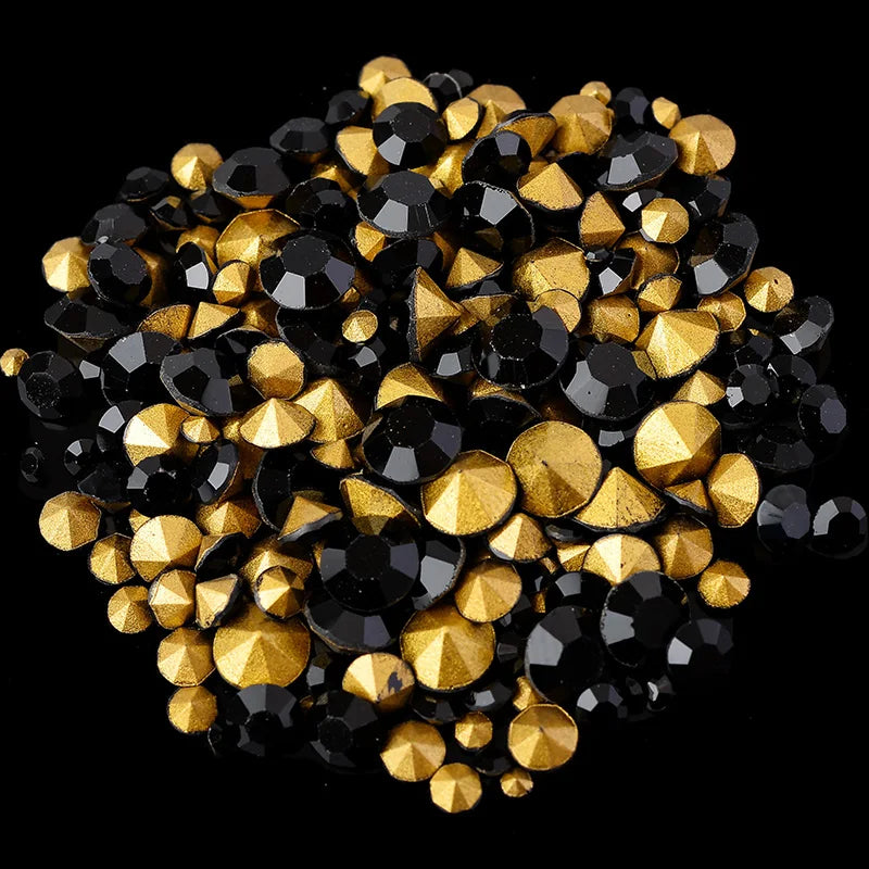 400pcs 6Gram Mixed Sizes ss2-ss22 Point Back Cz crystal Rhinestone For Diy Apparel Jewelry Making/Nail Arts /Phone Decorations