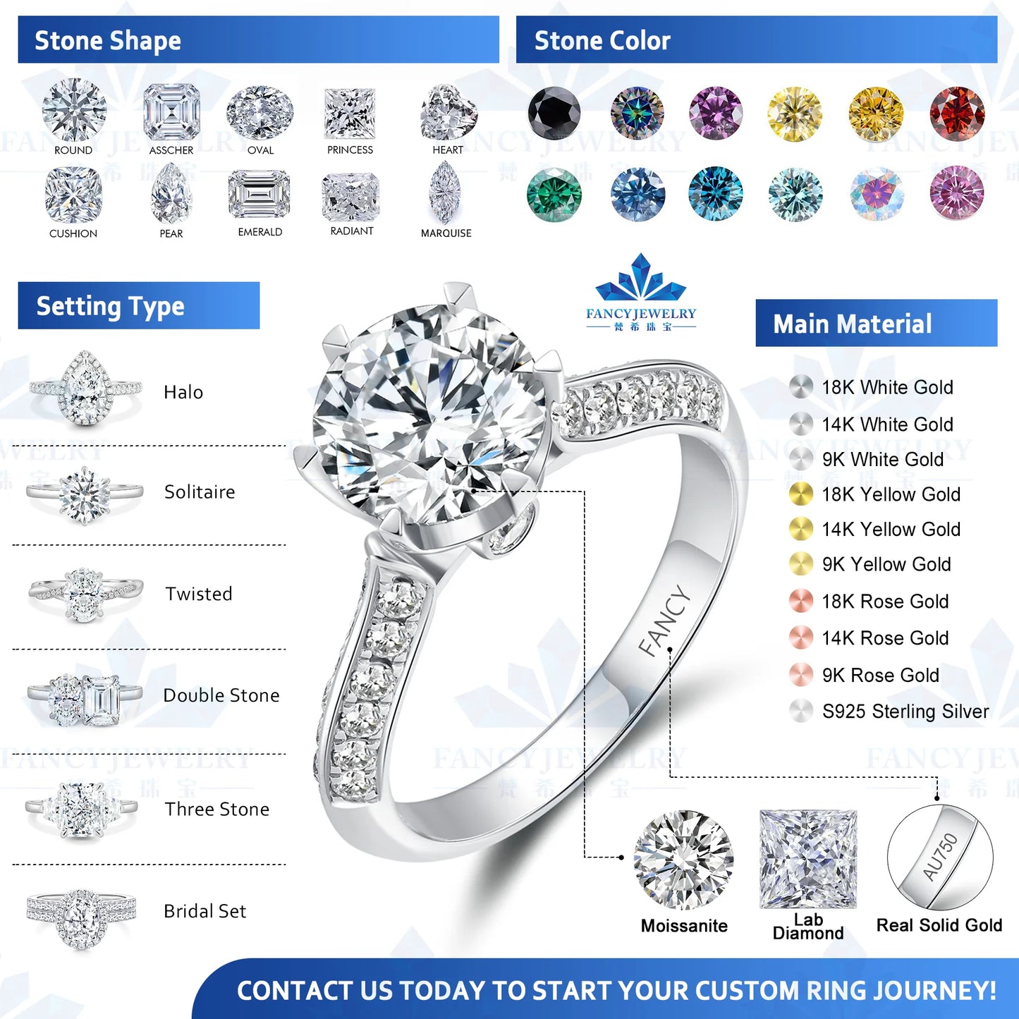 Lab Ceate Diamond Ring 14k Gold 2ct Pear Cut Moissanite Diamond Ring Ladies Wedding Band Engagement Ring Diamond