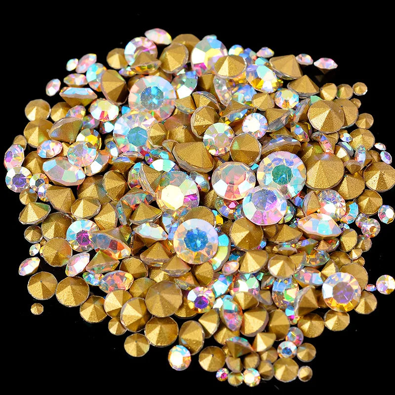 400pcs 6Gram Mixed Sizes ss2-ss22 Point Back Cz crystal Rhinestone For Diy Apparel Jewelry Making/Nail Arts /Phone Decorations