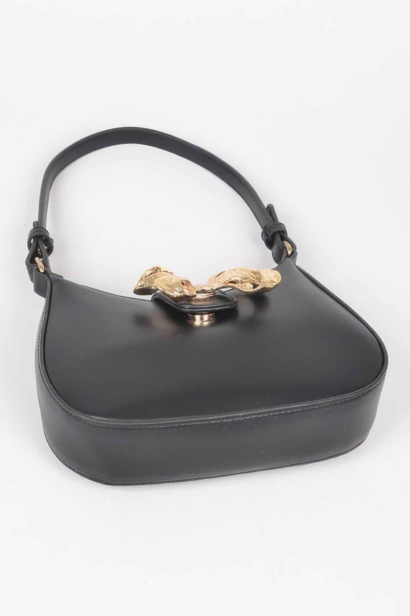 HANDBAG NOLITA Vegan Leather Small Hobo Metal Ribbon – BYMANYC ® New York-3