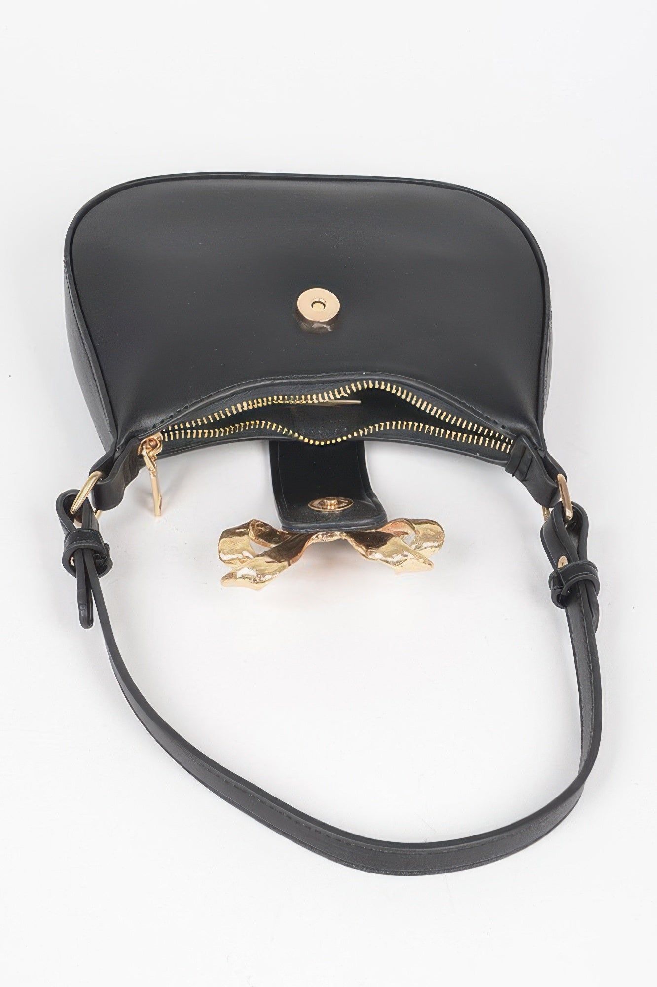HANDBAG NOLITA Vegan Leather Small Hobo Metal Ribbon – BYMANYC ® New York-4