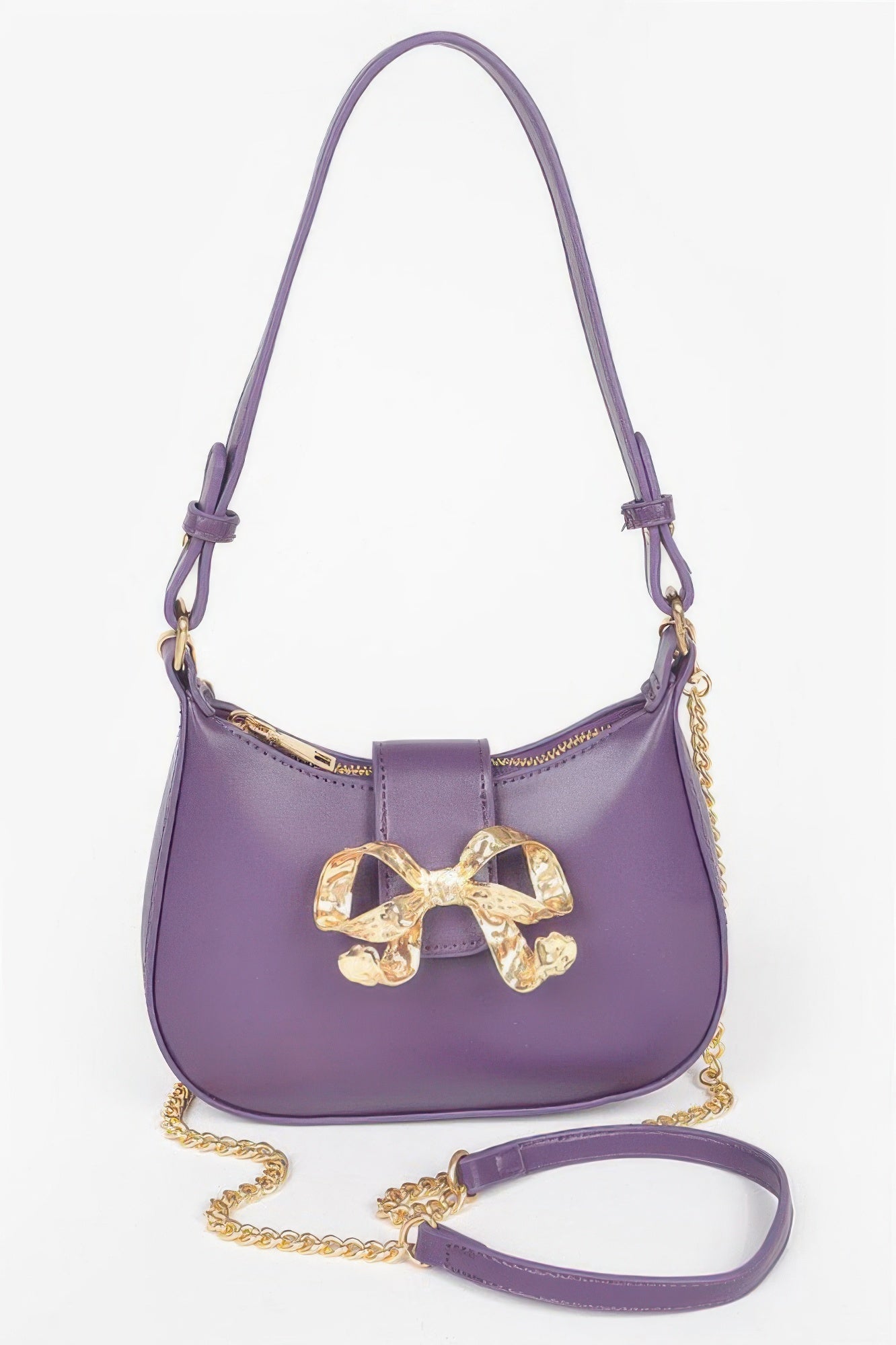 HANDBAG NOLITA Vegan Leather Small Hobo Metal Ribbon – BYMANYC ® New York-7