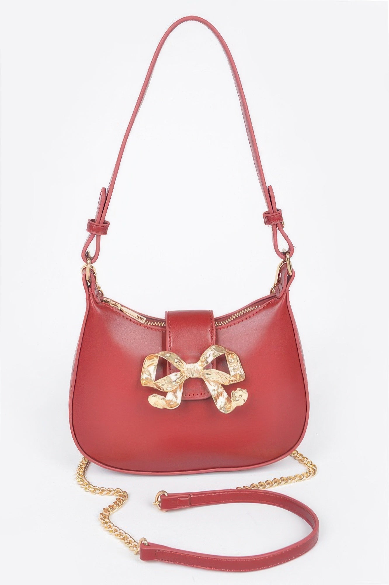 HANDBAG NOLITA Vegan Leather Small Hobo Metal Ribbon – BYMANYC ® New York-5