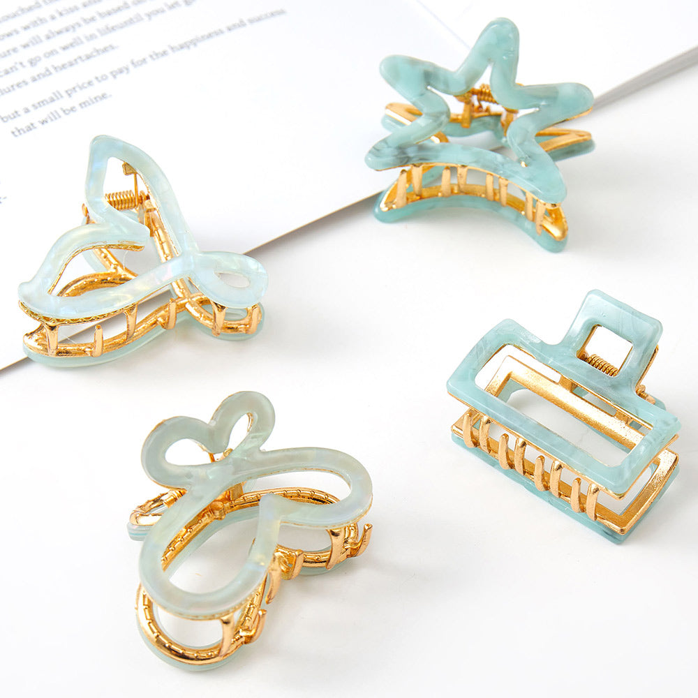 4PCS - Starfish Butterfly Shape Mini Hair Claw Clip Set
