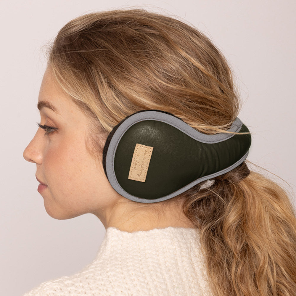 Faux Fur Lined Poly Urethane Padded Earmuffs