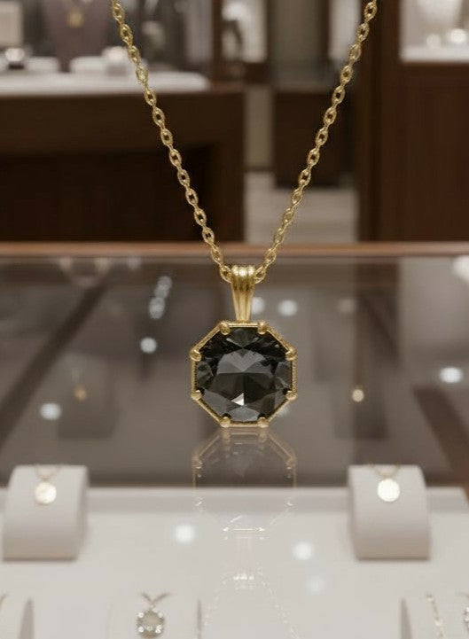 "Points of Light" Hexagon Cremation Pendant 7mm