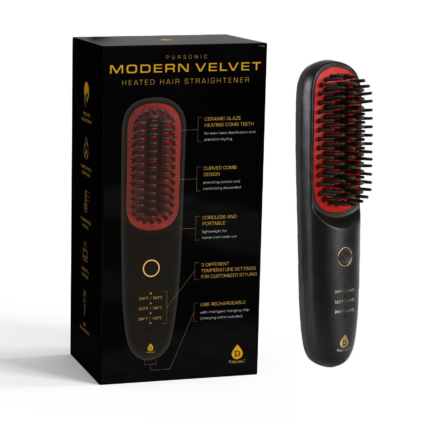 Modern Velvet Heated Hair Straightener-0