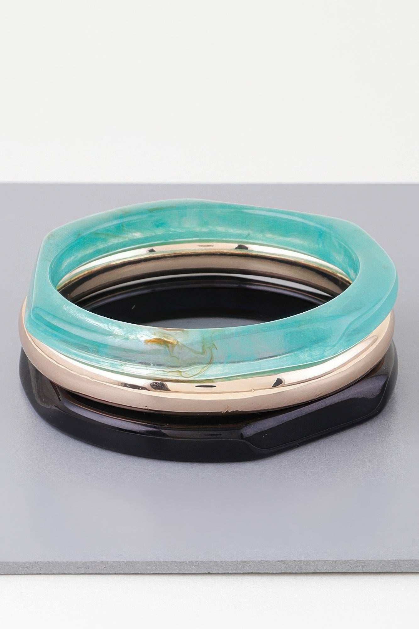 HIGHLINE Triple Geometric Marble Bracelet | Bold BYMANYC ® New York Style-1