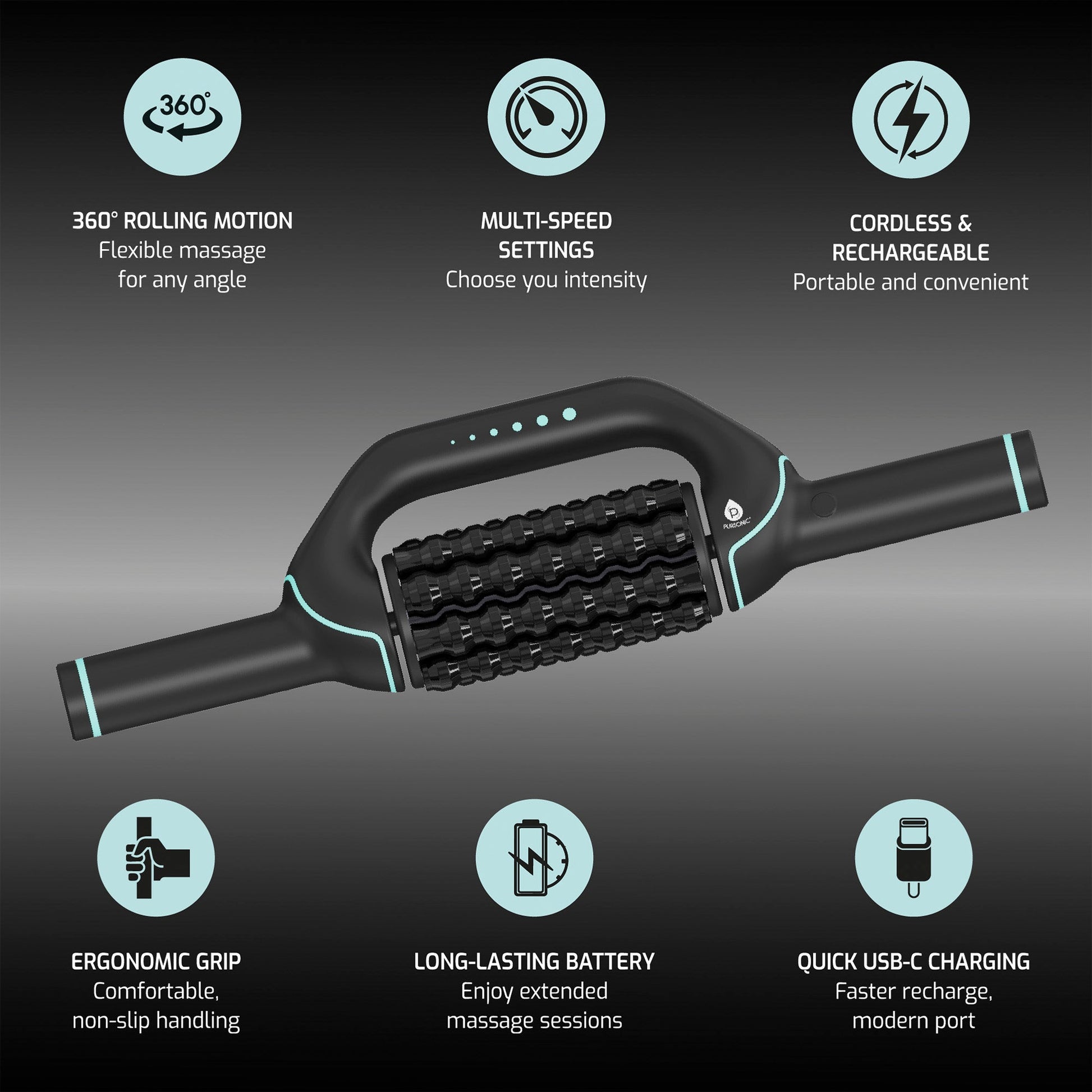 Rechargeable Rolling Massager – Relaxation Anytime, Anywhere-1